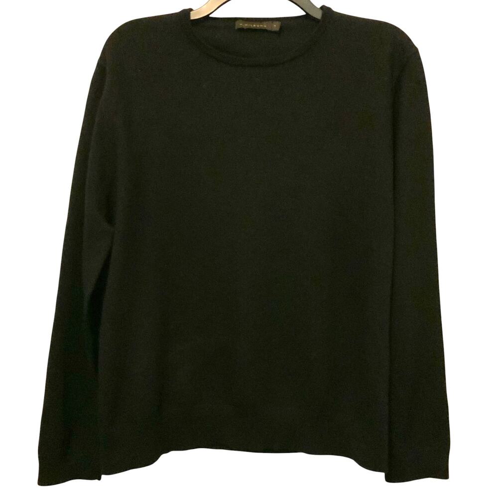 J Hilburn Merino Wool Sweater Black Mens XL